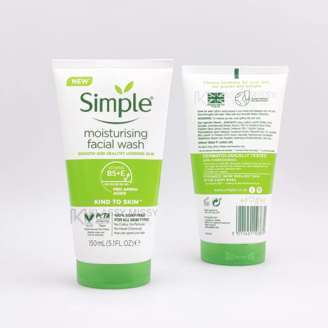 Simple Moisturising Facial Wash (150 ml) - Image 3
